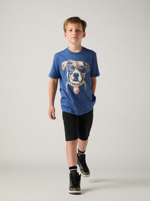 Levi's® Blue Patriotic Dog Graphic Short Sleeve T-Shirt image 1