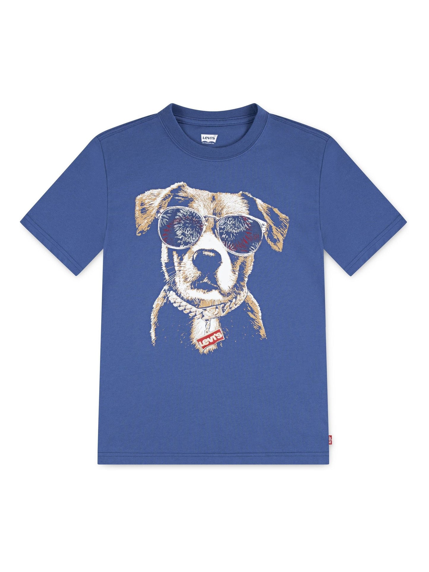 Levi's® Blue Patriotic Dog Graphic Short Sleeve T-Shirt image 3
