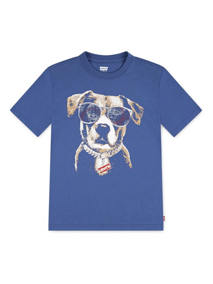 Levi's® Blue Patriotic Dog Graphic Short Sleeve T-Shirt image 3