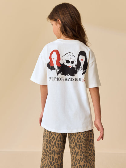 Dsiney Kidz - White The Devil Wears Prada Oversized Graphic T-Shirt (3-16yrs) image 1