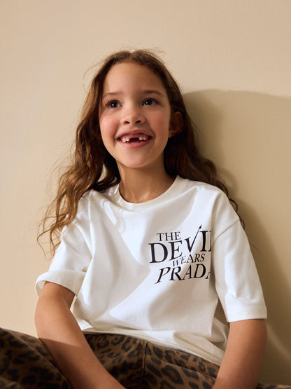 Dsiney Kidz - White The Devil Wears Prada Oversized Graphic T-Shirt (3-16yrs) image 3