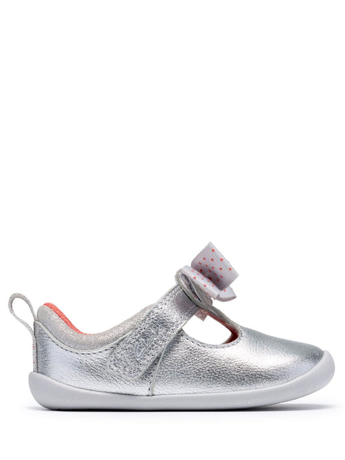 Dsiney Kidz - Clarks Silver Roamer Trim Silver First Steps Shoes image 1