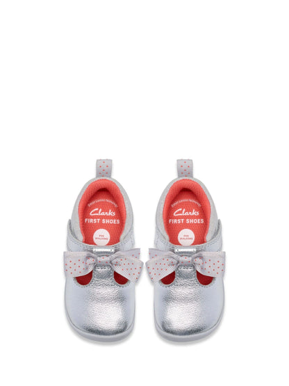 Dsiney Kidz - Clarks Silver Roamer Trim Silver First Steps Shoes image 4