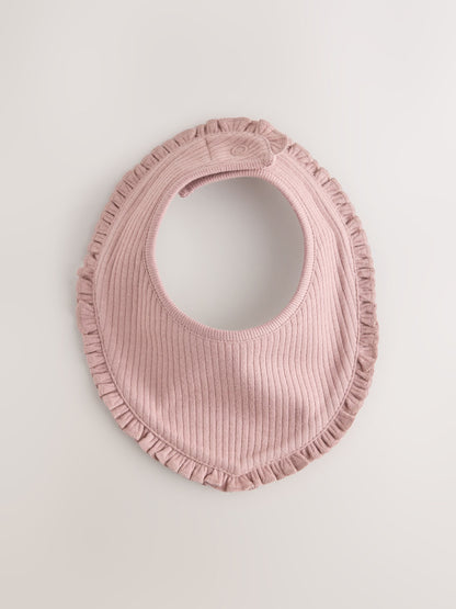 Pink/Blue Frill Dribble Bibs 3 Pack - image 2