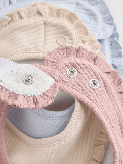 Pink/Blue Frill Dribble Bibs 3 Pack - image 5