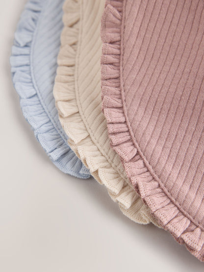 Pink/Blue Frill Dribble Bibs 3 Pack - image 6
