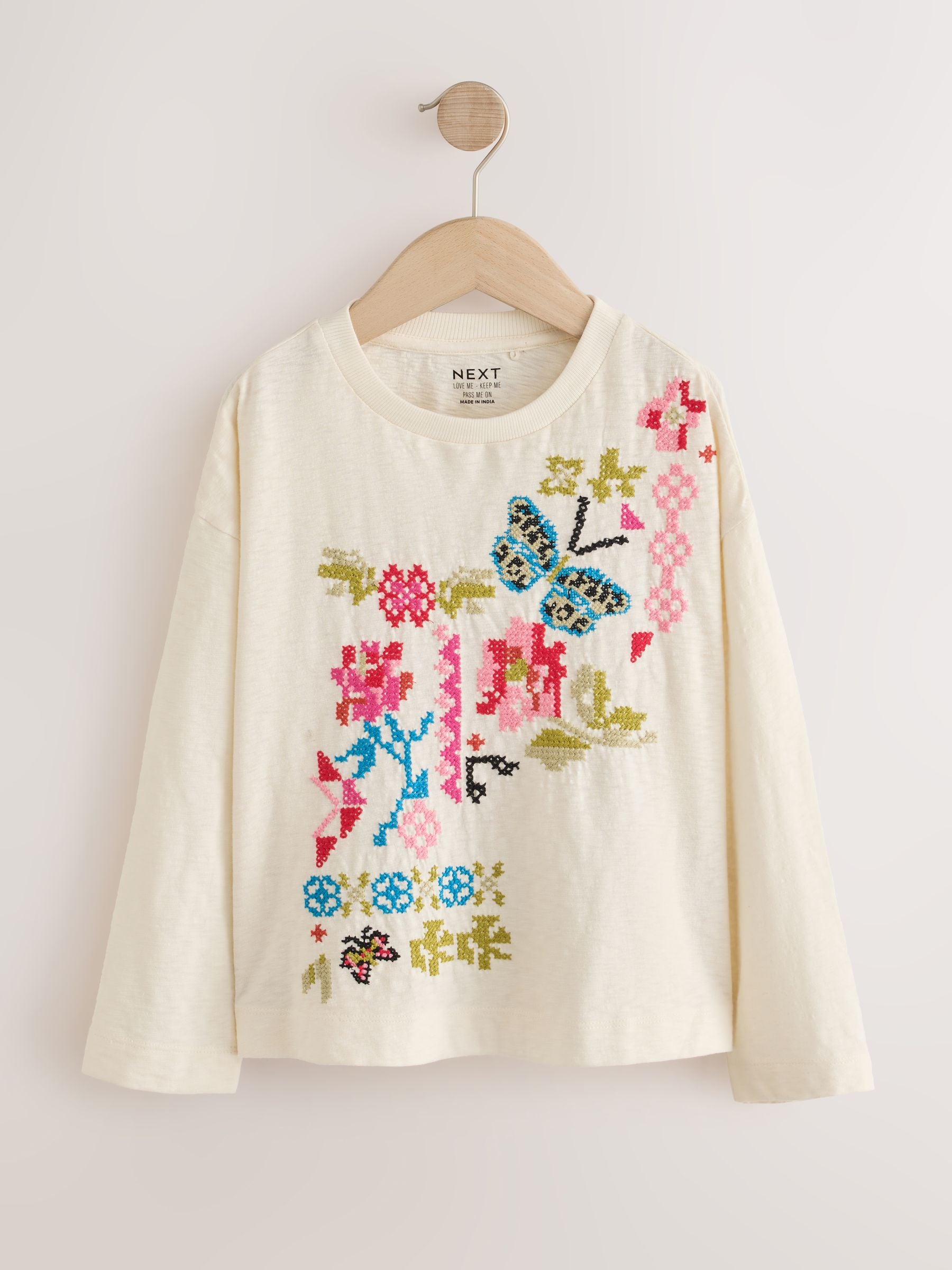 Dsiney Kidz - Ecru Embroidery Long Sleeve Top (3-16yrs) image 6