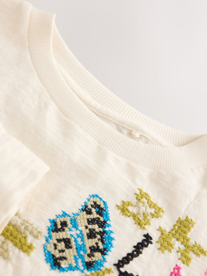 Dsiney Kidz - Ecru Embroidery Long Sleeve Top (3-16yrs) image 7