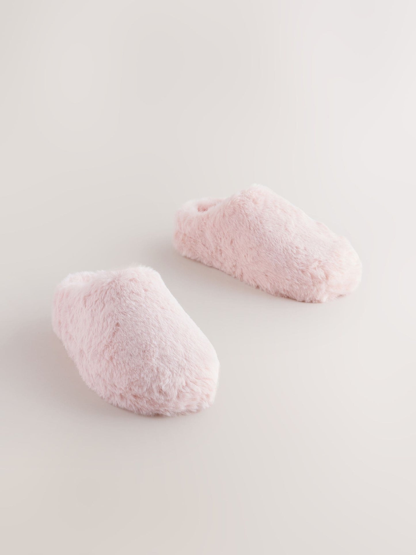 Pink Faux Fur Mule Slippers image 1