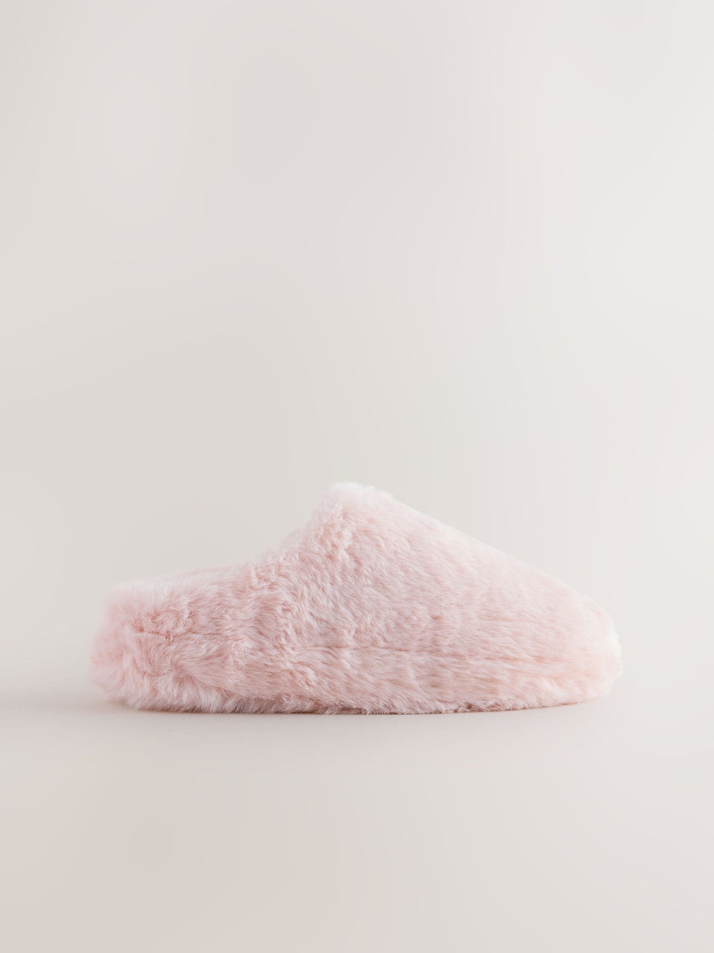 Pink Faux Fur Mule Slippers image 2