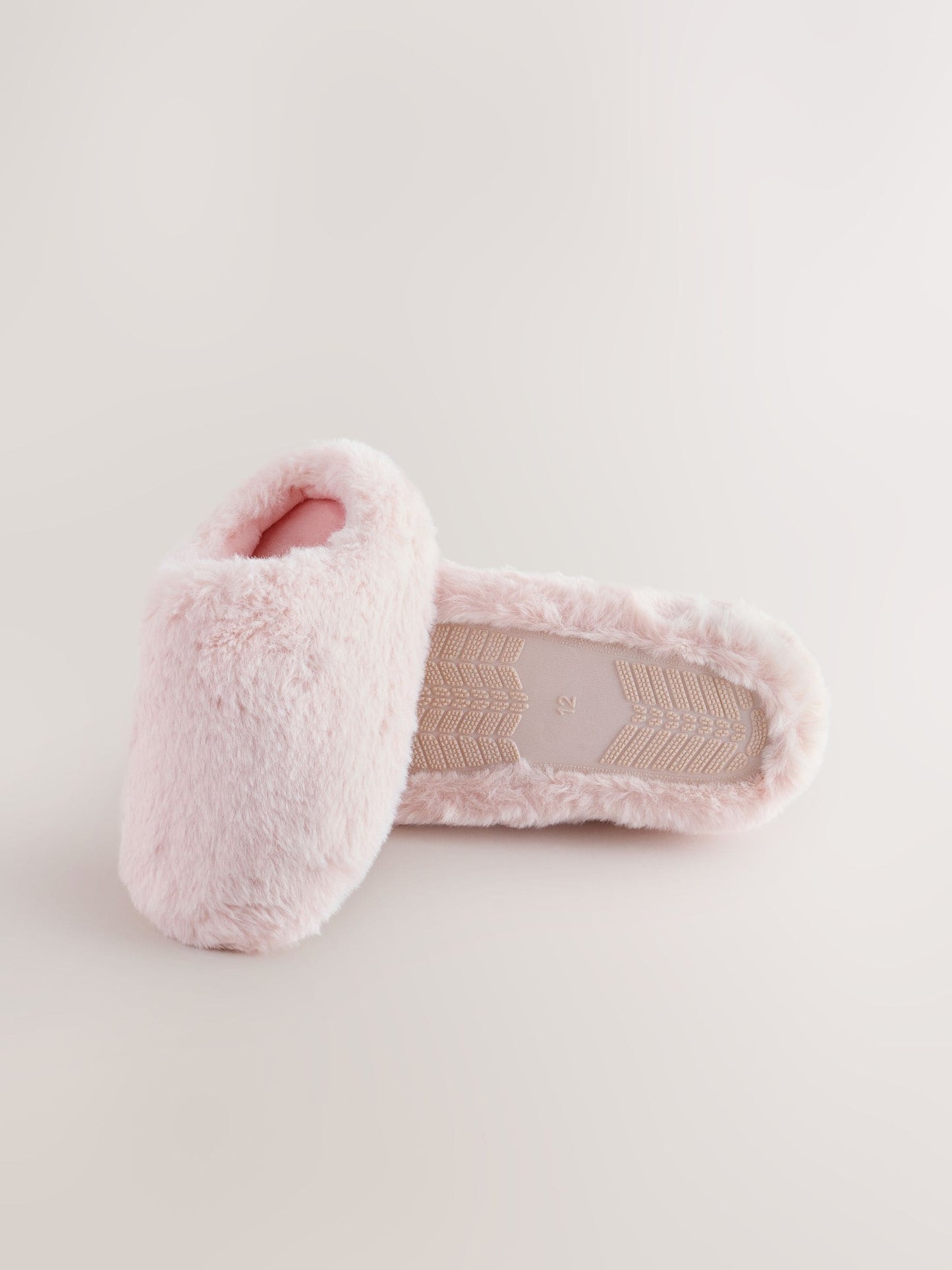 Pink Faux Fur Mule Slippers image 3