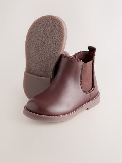 Tan Brown Leather Chelsea Ankle Boots image 3