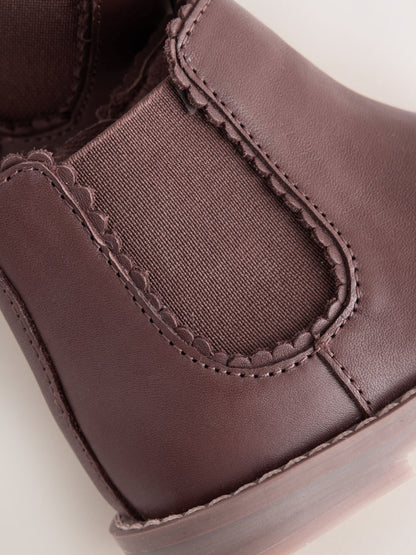 Tan Brown Leather Chelsea Ankle Boots image 5