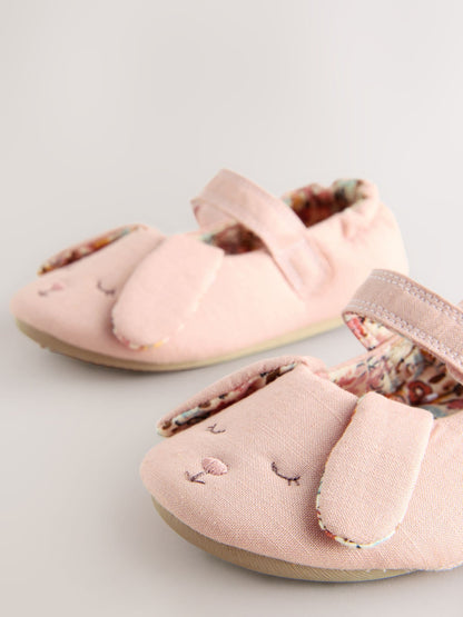 Pink Bunny Mary Jane Slippers image 3