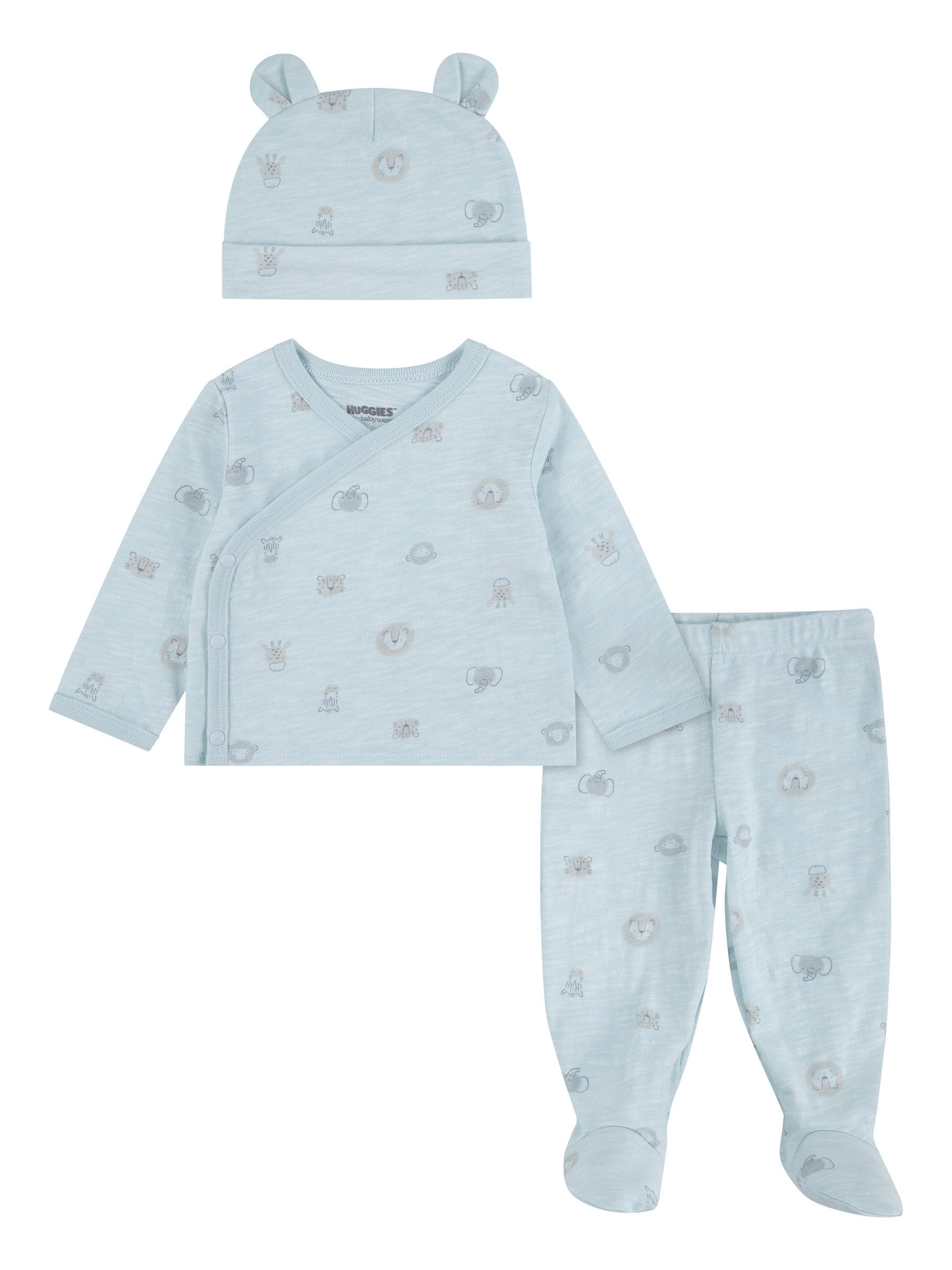 Huggies Blue Top Leggings & Hat Set image 1