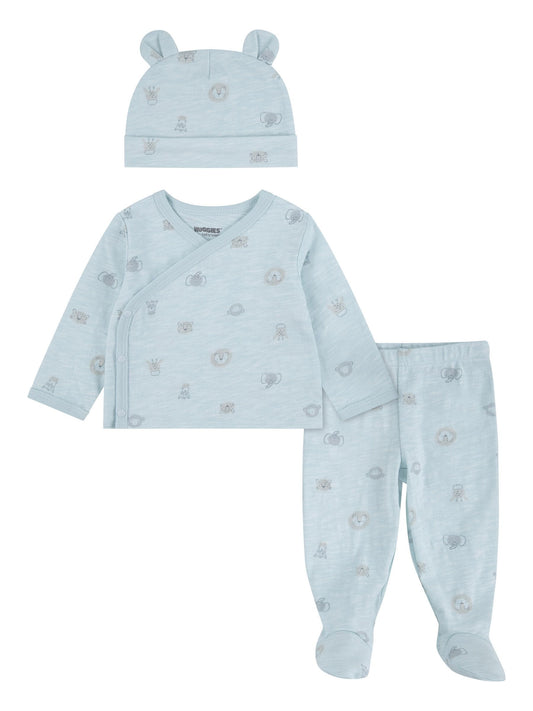 Huggies Blue Top Leggings & Hat Set image 1