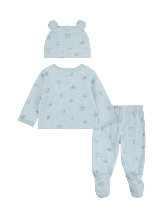 Huggies Blue Top Leggings & Hat Set image 2