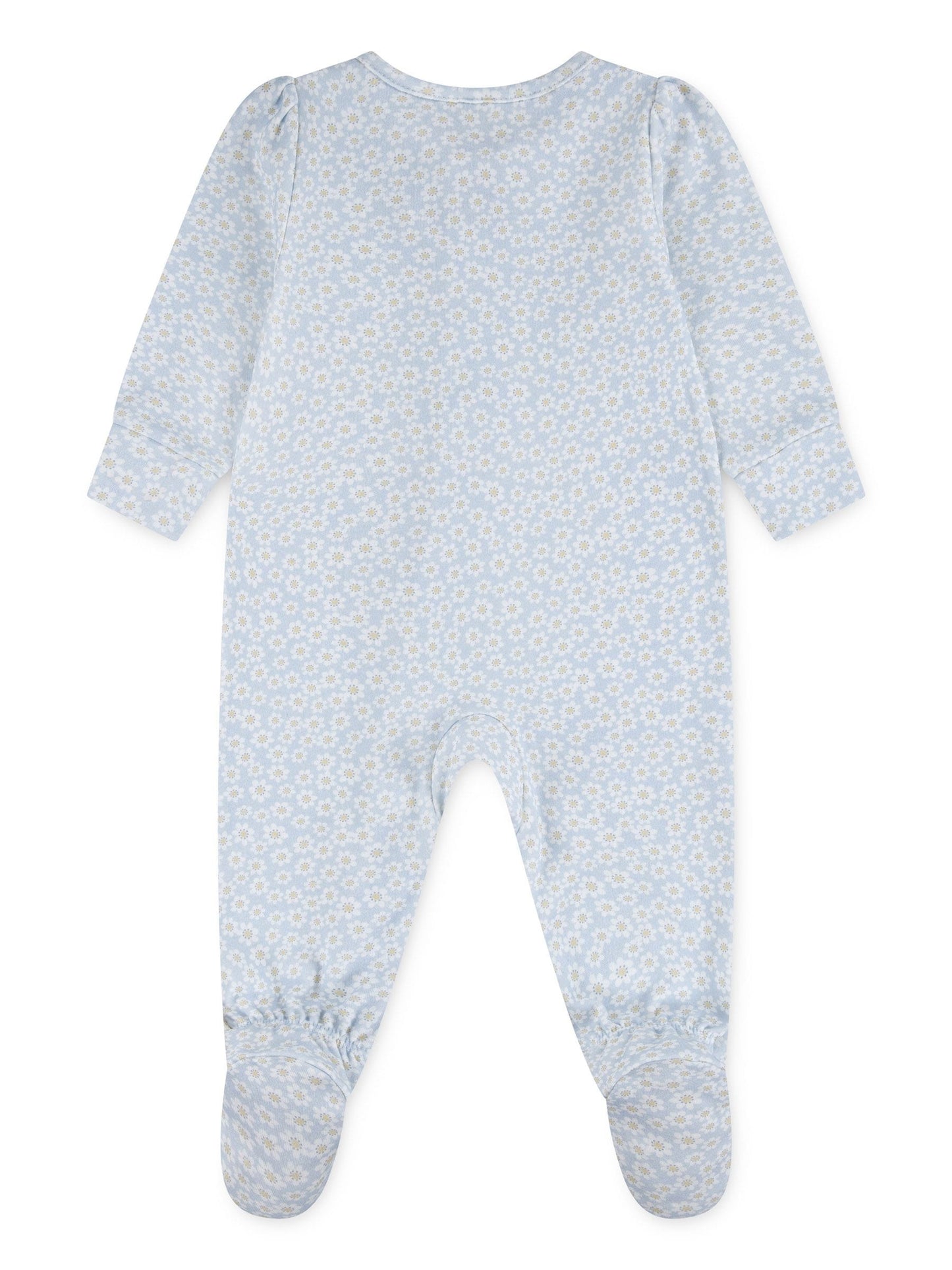 Huggies Blue Floral Footed Sleepsuit image 2