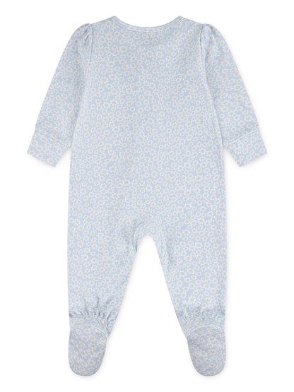 Huggies Blue Floral Footed Sleepsuit image 2