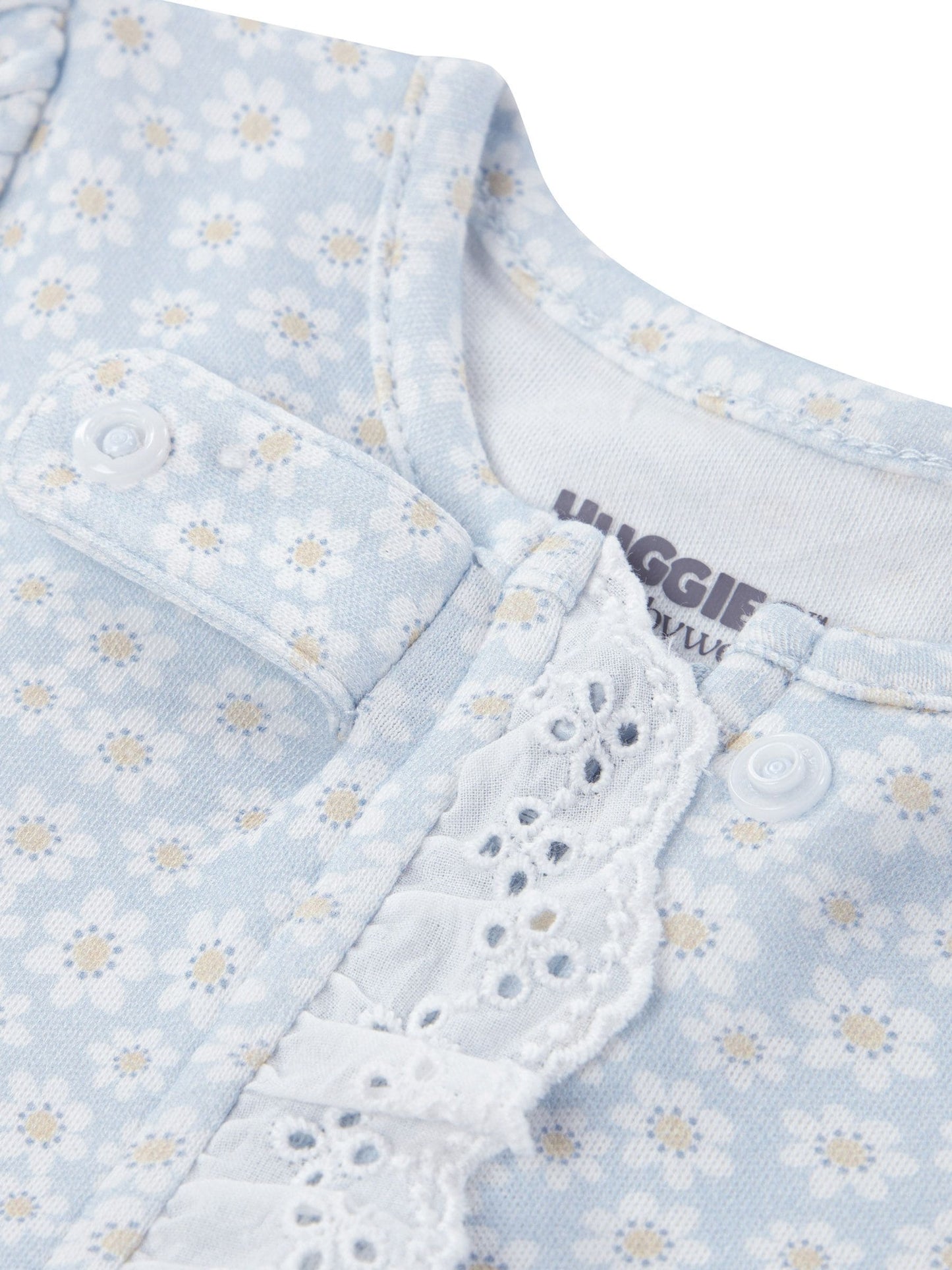 Huggies Blue Floral Footed Sleepsuit image 3