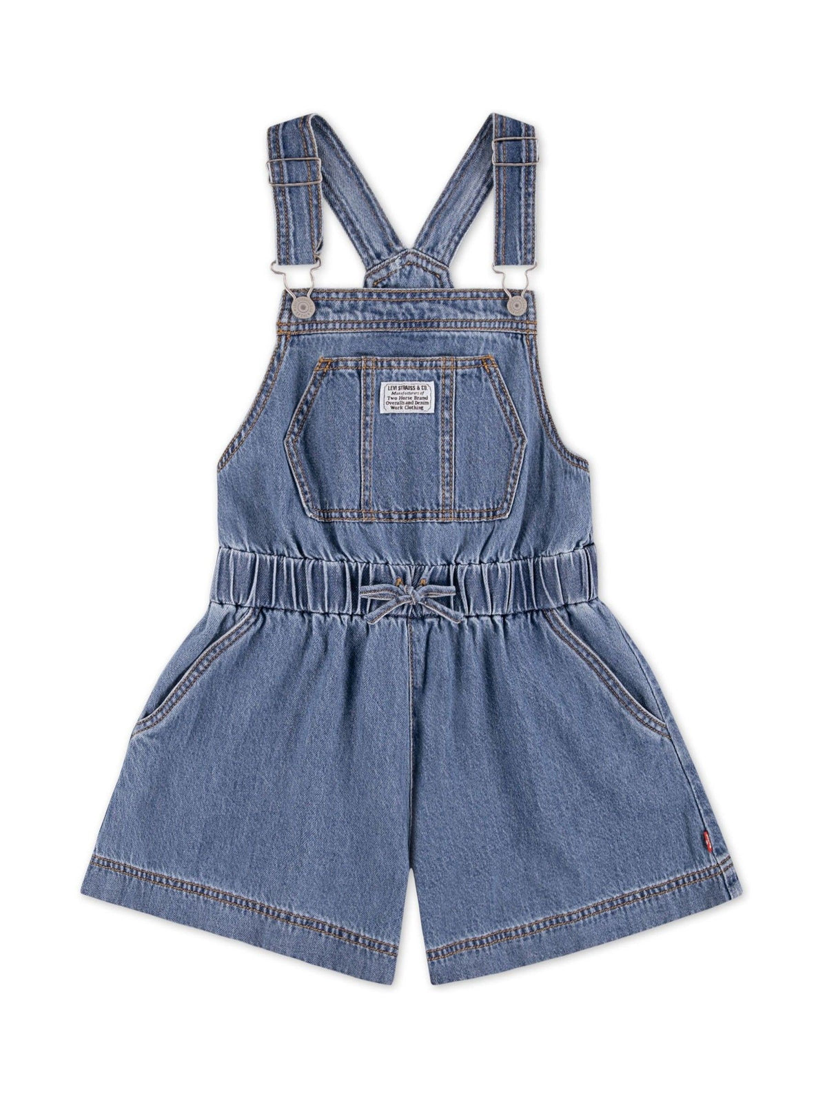 Levi's® Blue Tie Waist Logo Dungaree image 4