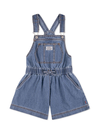 Levi's® Blue Tie Waist Logo Dungaree image 4