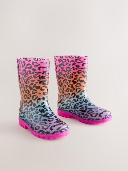 Rainbow Leopard Print Wellies image 1