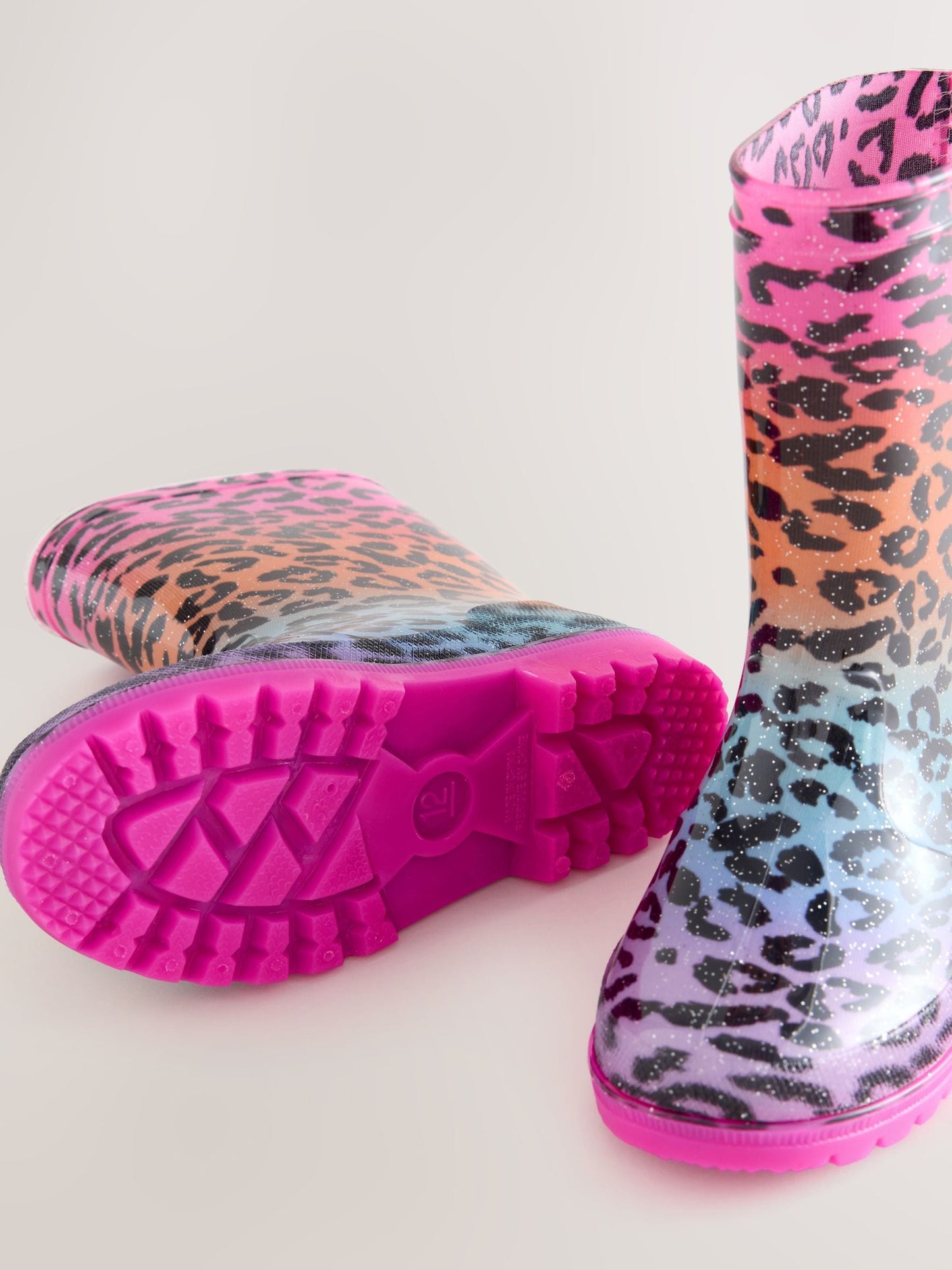 Rainbow Leopard Print Wellies image 4