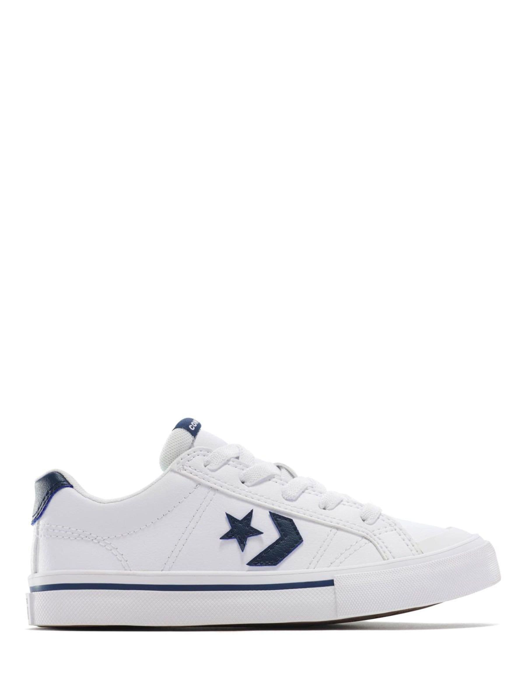 Converse White/Blue Sport Casual Low Trainers image 1