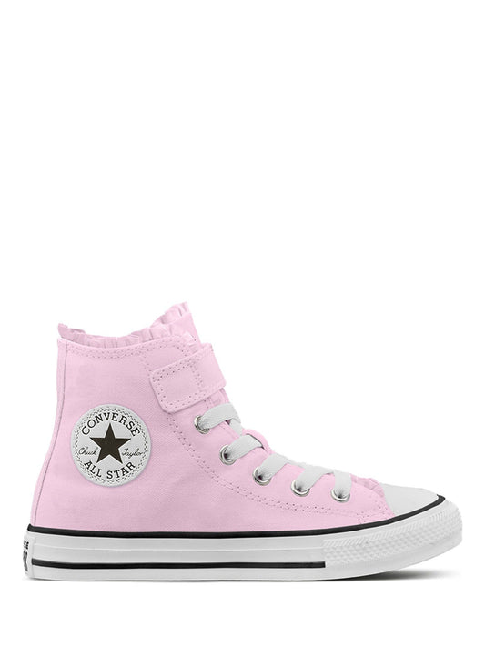 Converse Light Pink Chuck Taylor Frills 1V High Trainers image 1