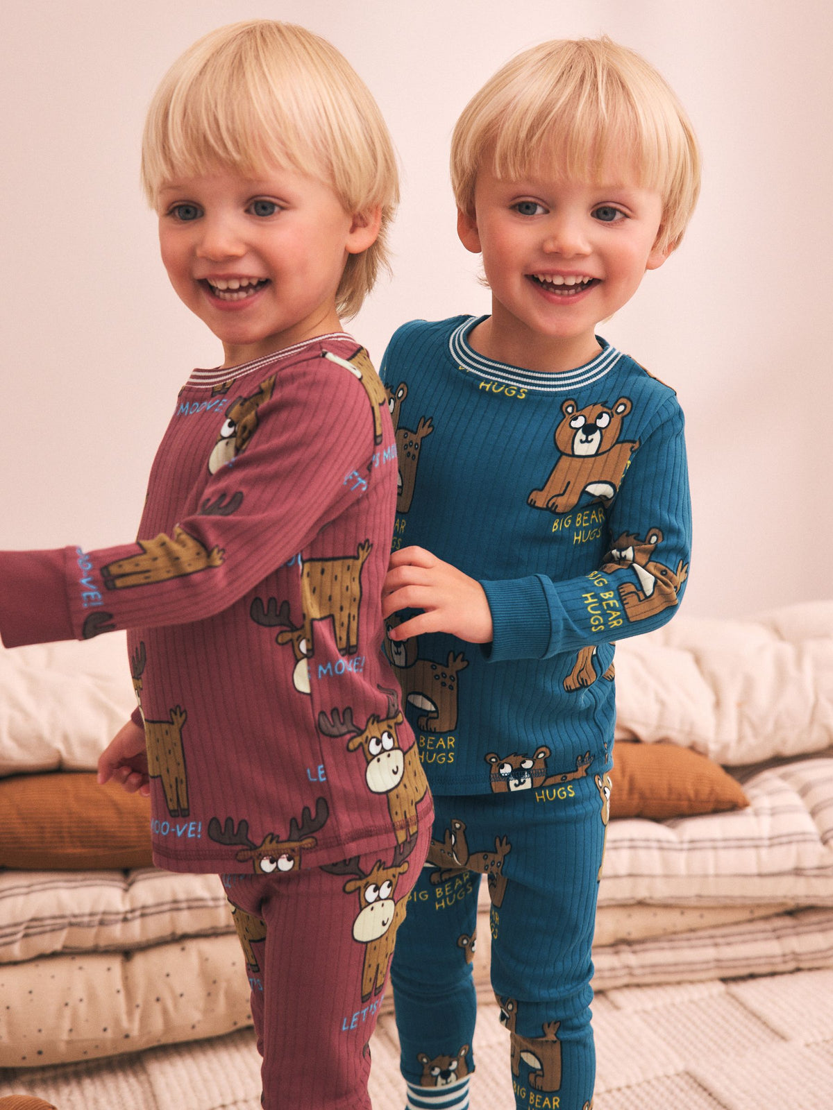 Dsiney Kidz - Red/Green All Over Animal Snuggle Pyjamas 3 Pack (9mths-10yrs) image 3