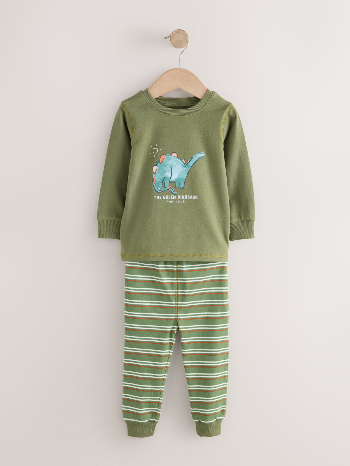 Green/Orange Dino Sketch Snuggle Pyjamas 3 Pack (9mths-8yrs) - image 6