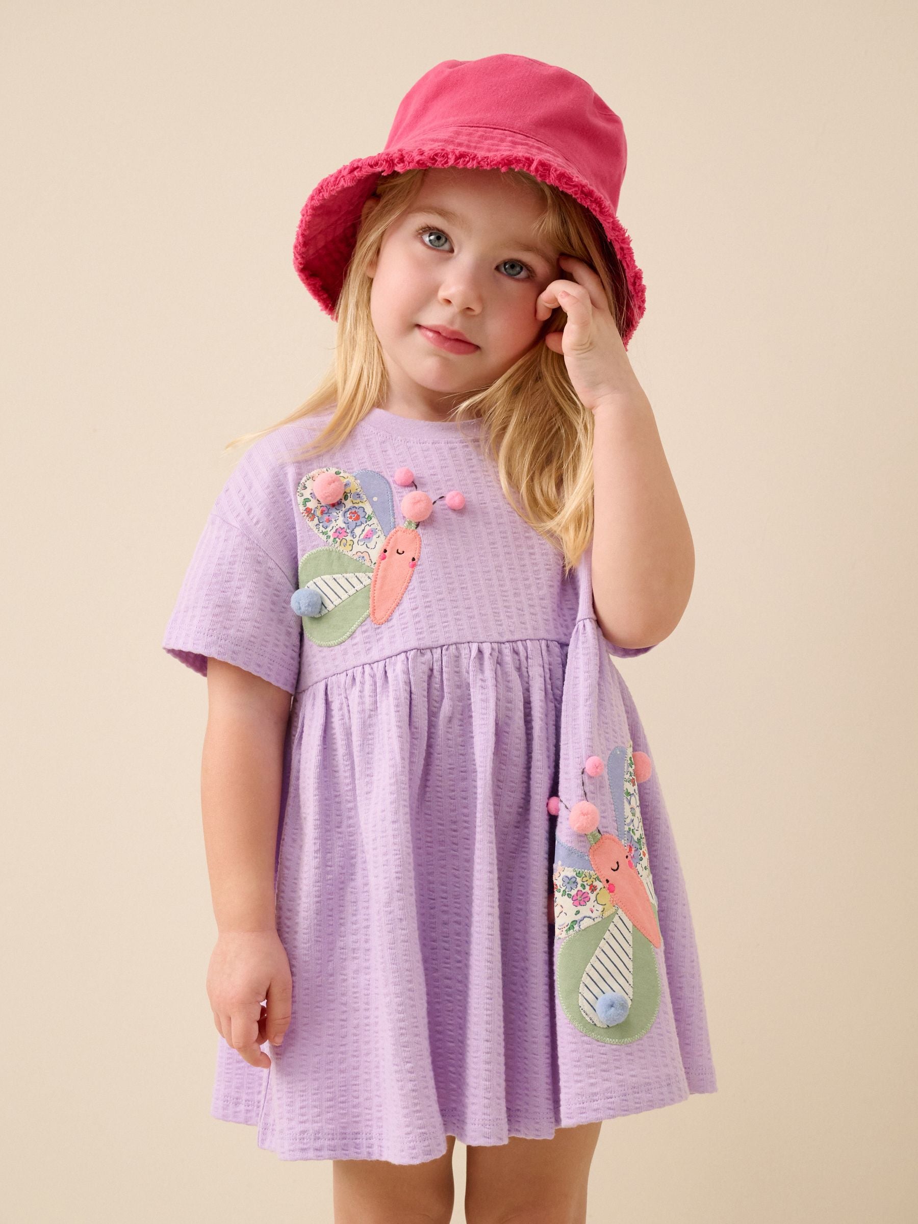 Dsiney Kidz - Lilac Purple Butterfly Jersey Dress (3mths-7yrs) image 1