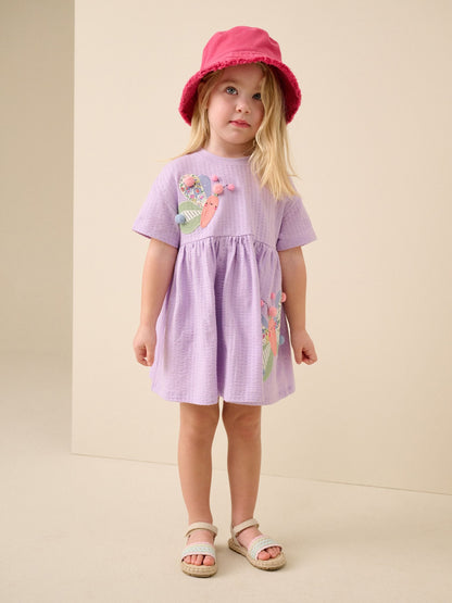 Dsiney Kidz - Lilac Purple Butterfly Jersey Dress (3mths-7yrs) image 2