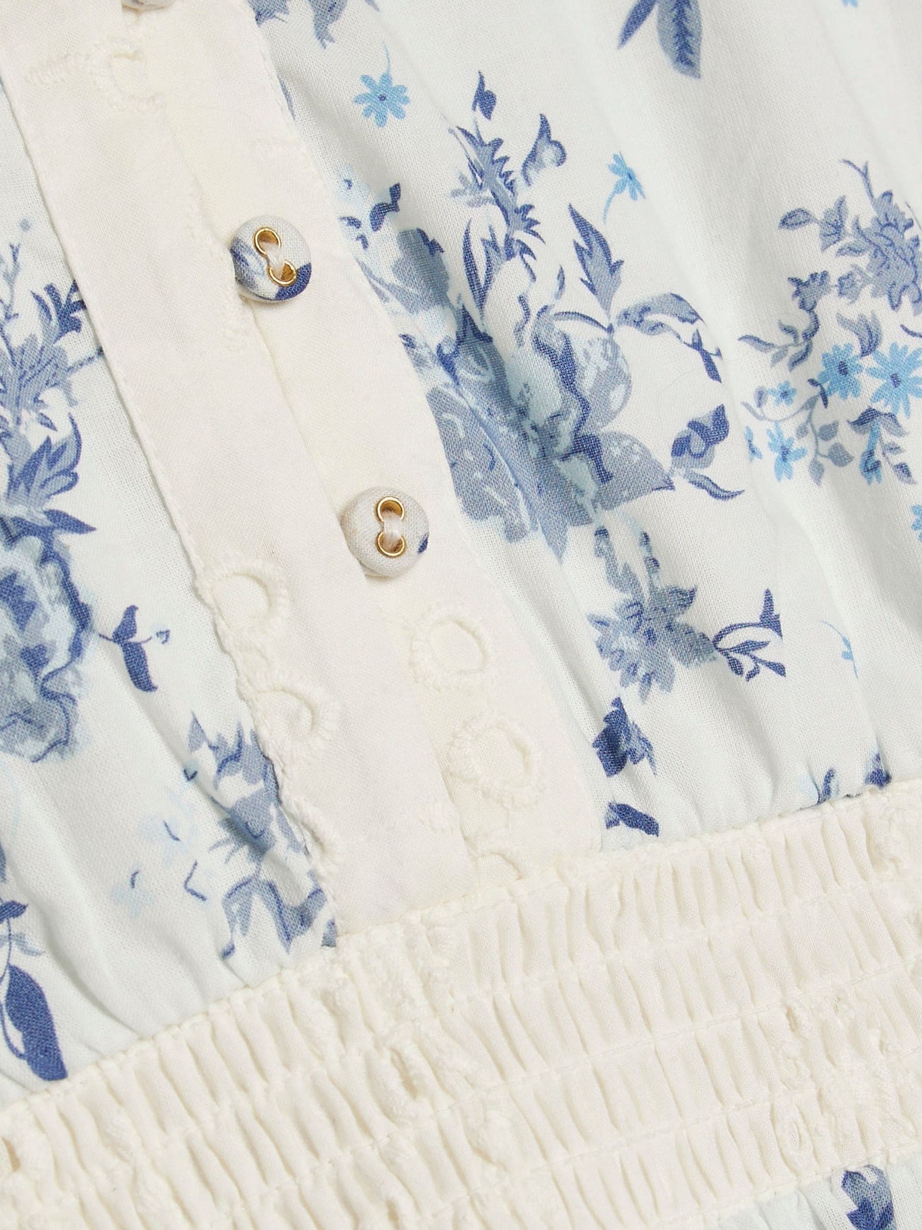 River Island Blue Patchwork Shirt Dress image 4