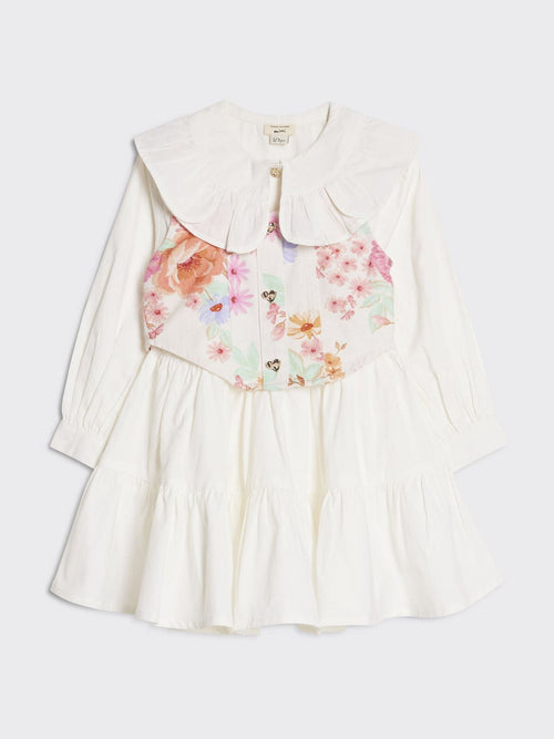 River Island White Hybrid 2 in 1 Shirt Dress image 1