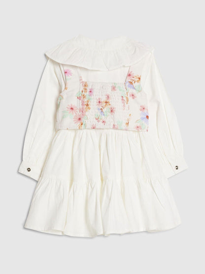 River Island White Hybrid 2 in 1 Shirt Dress image 2