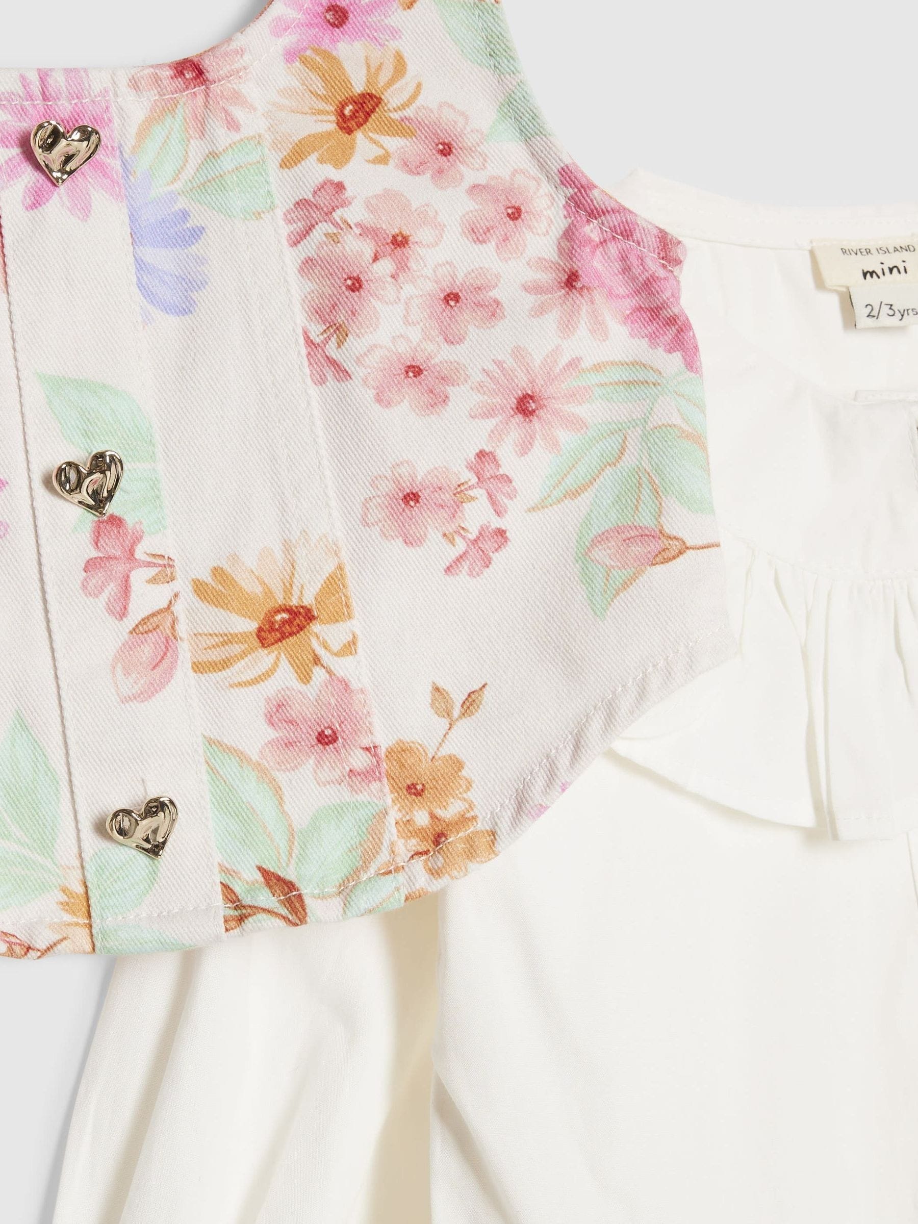River Island White Hybrid 2 in 1 Shirt Dress image 4