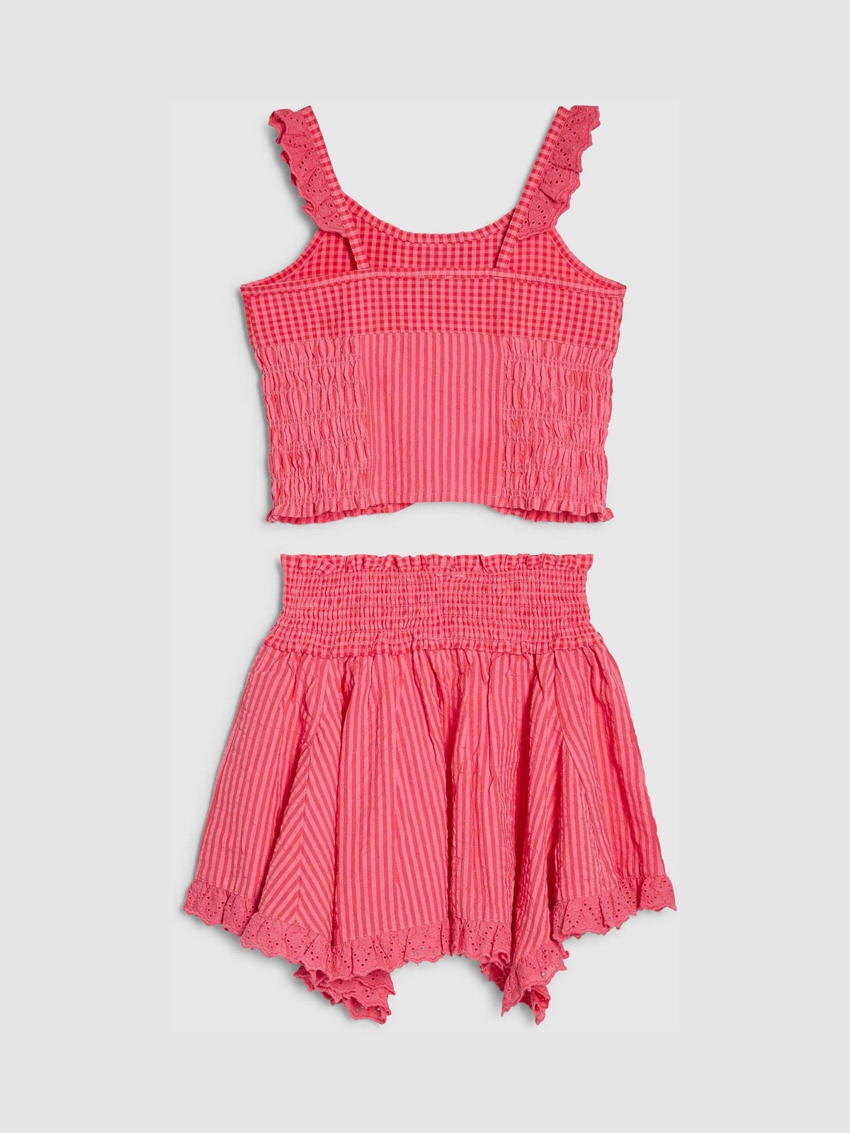 Dsiney Kidz - River Island Pink Gingham Top and Skirt Set image 2