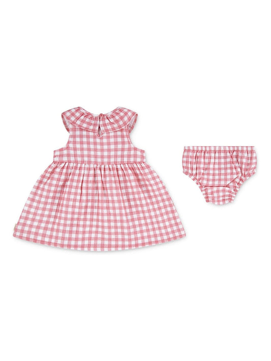 Huggies Pink Gingham Dress & Bloomers Set image 2