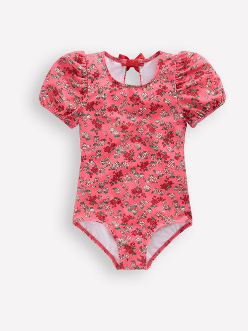 Boden Pink Puff Sleeve Swimsuit image 1