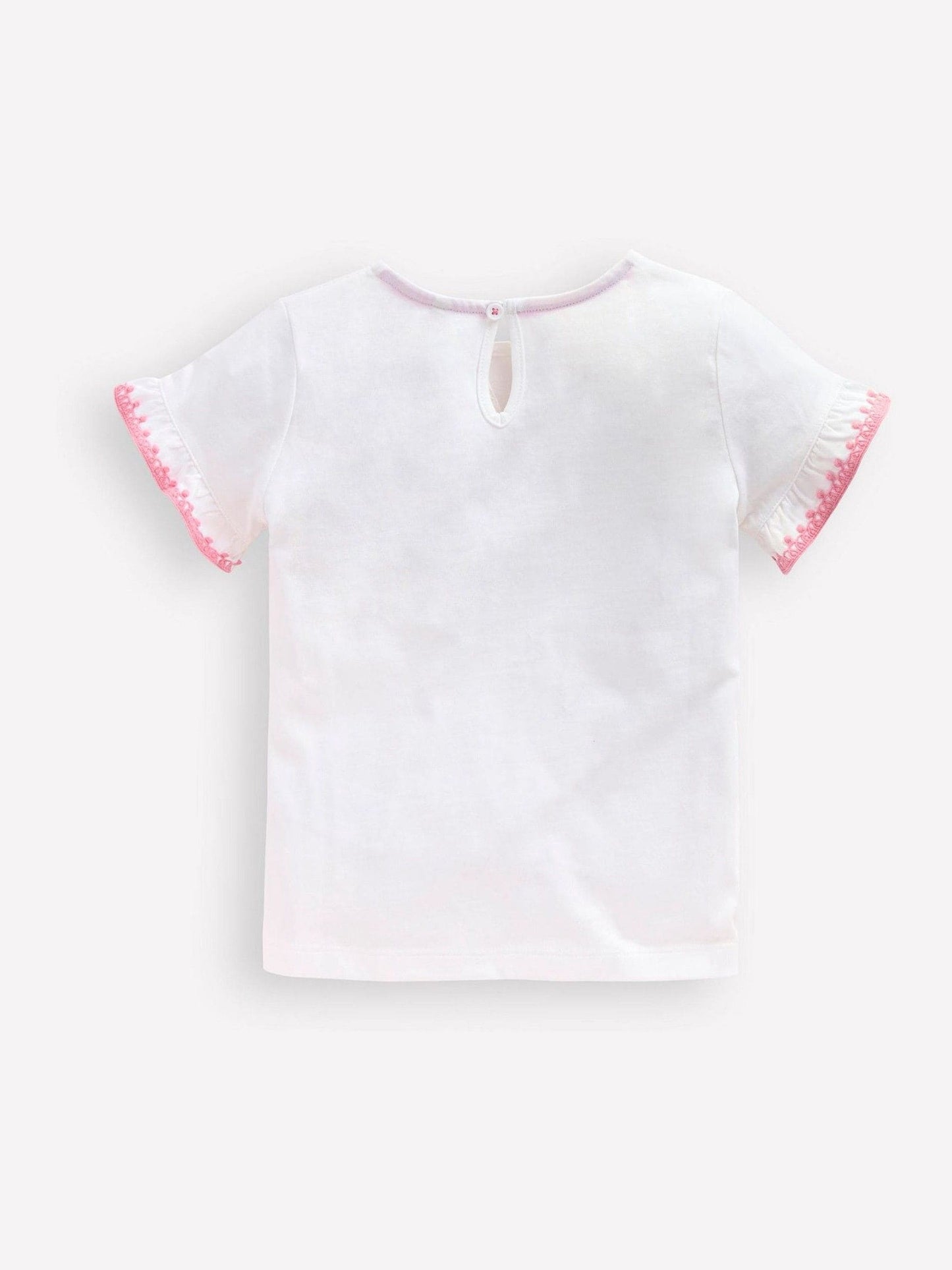 Boden Cream Ruffle Sleeve T-Shirt image 2