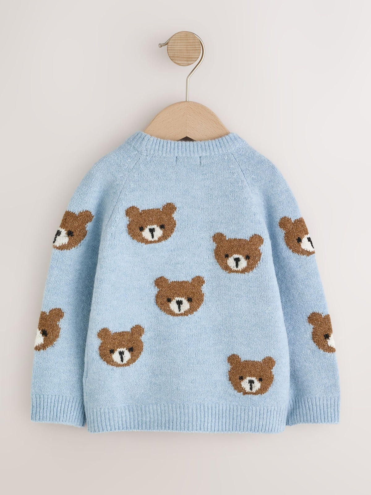 Dsiney Kidz - Light Blue Bear All Over Character Knitted Crew Neck Jumper (3mths-7yrs) image 2