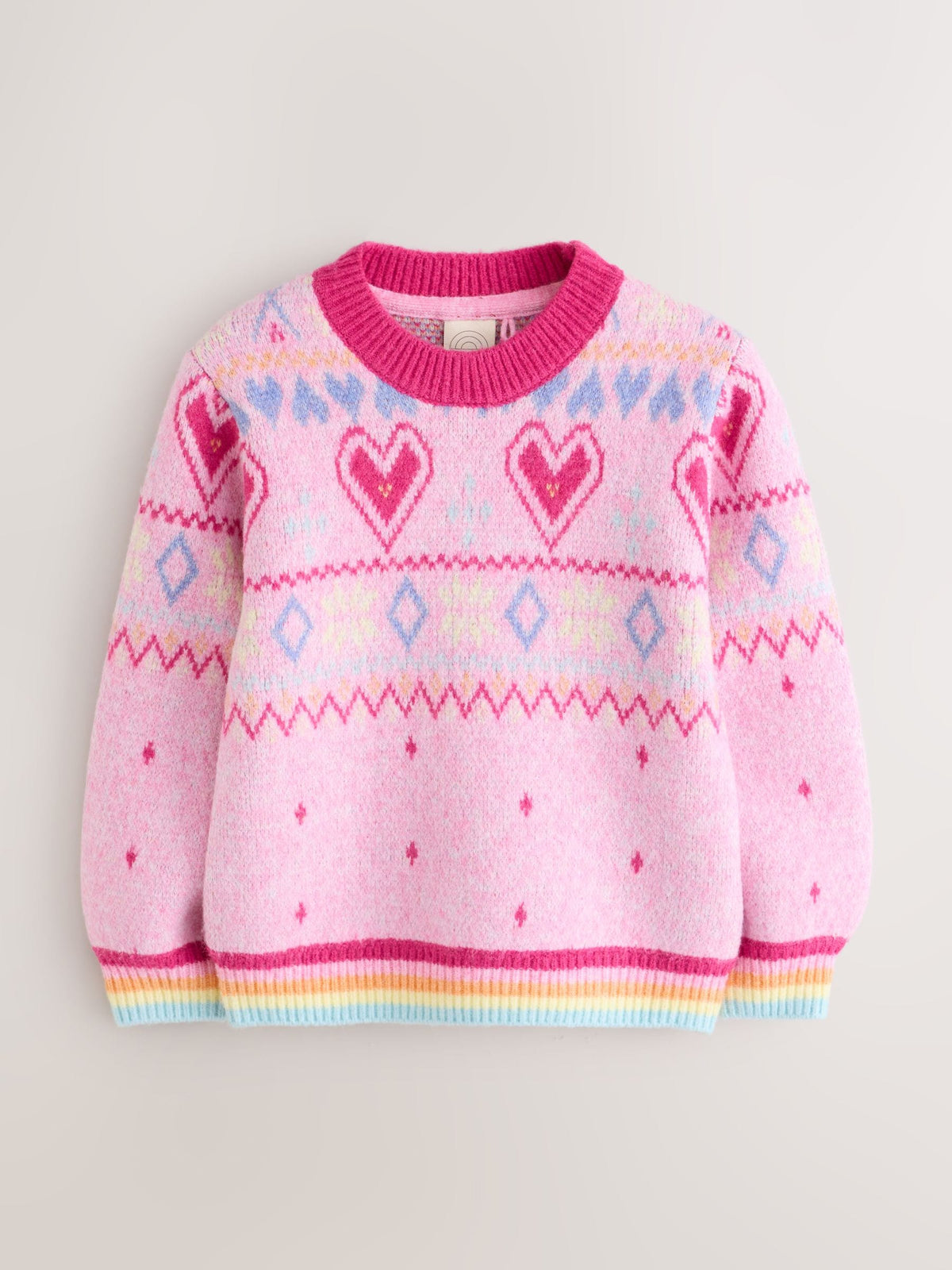Little Bird Pink Heart Family Christmas Jumper - image 4