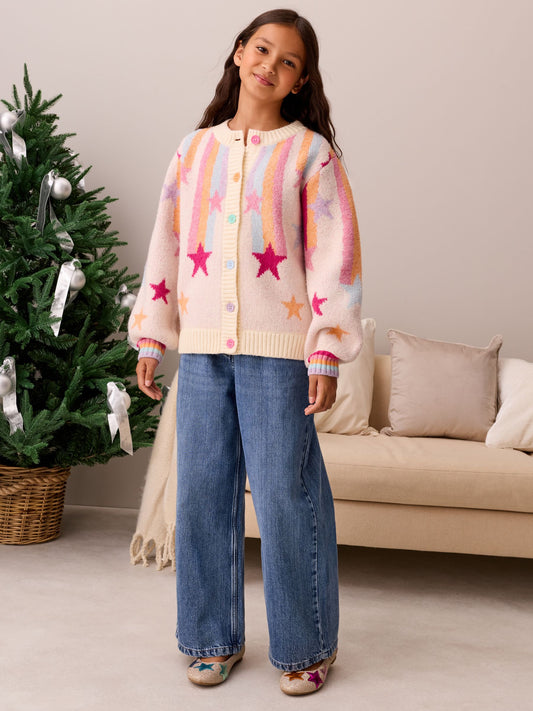 Little Bird Rainbow Stars Family Christmas Cardigan - image 1