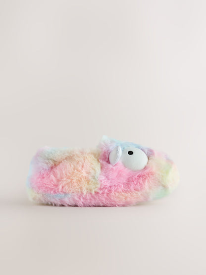 Rainbow Monster Character Mule Slippers image 2