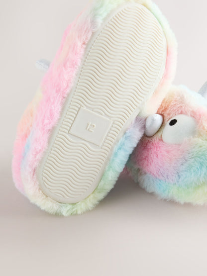Rainbow Monster Character Mule Slippers image 5