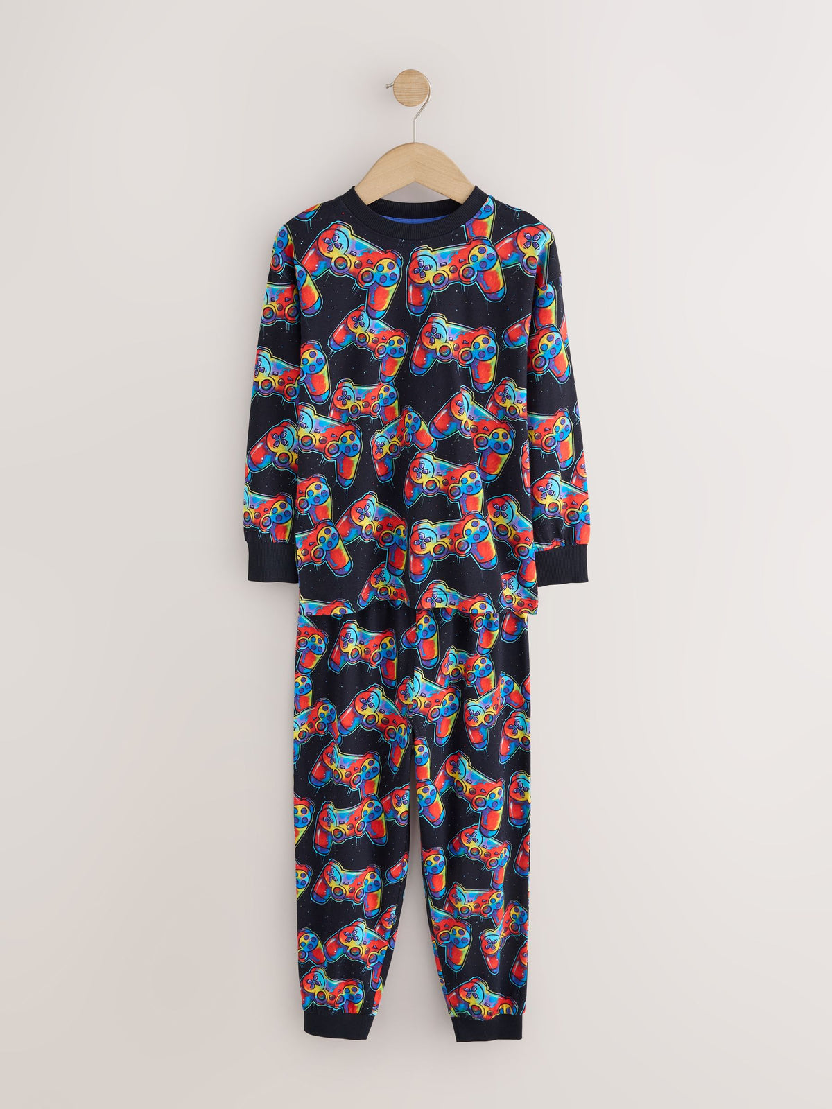 Rainbow Black Gamer Long Sleeve Pyjamas 2 Pack (3-16yrs) - image 4