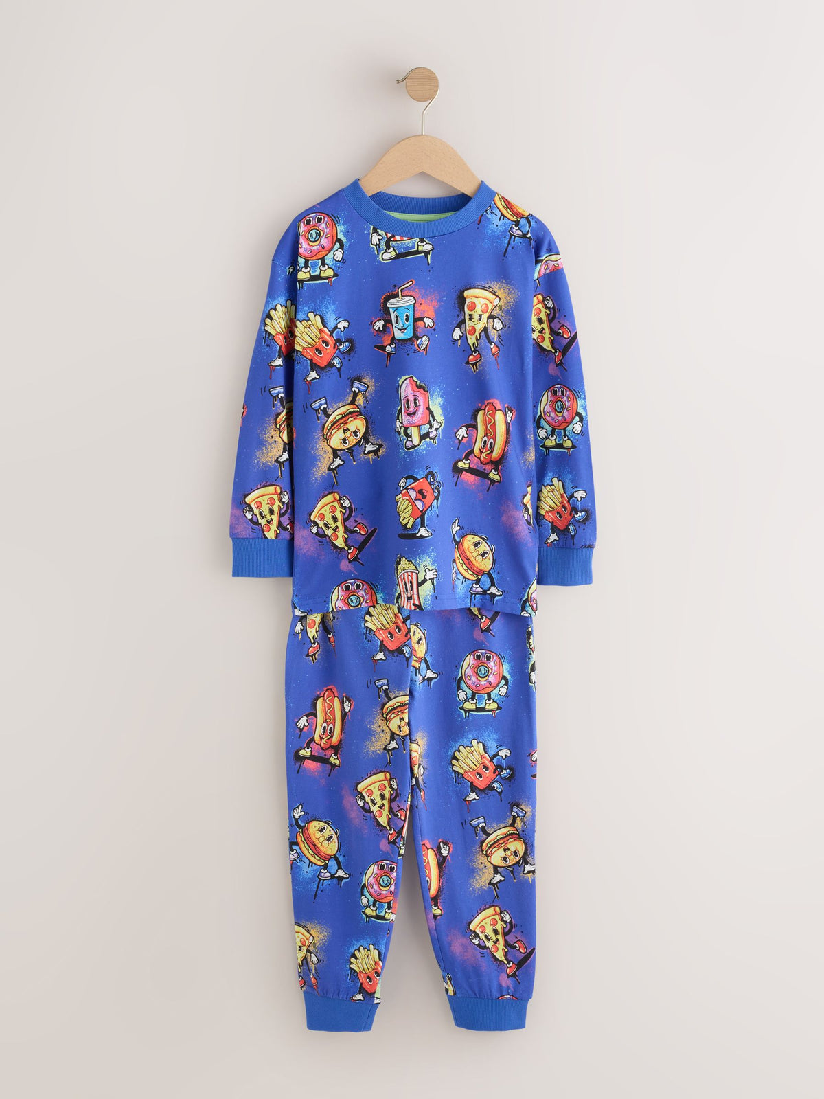 Blue Food Single Jogger Pyjamas (3-16yrs) - image 1