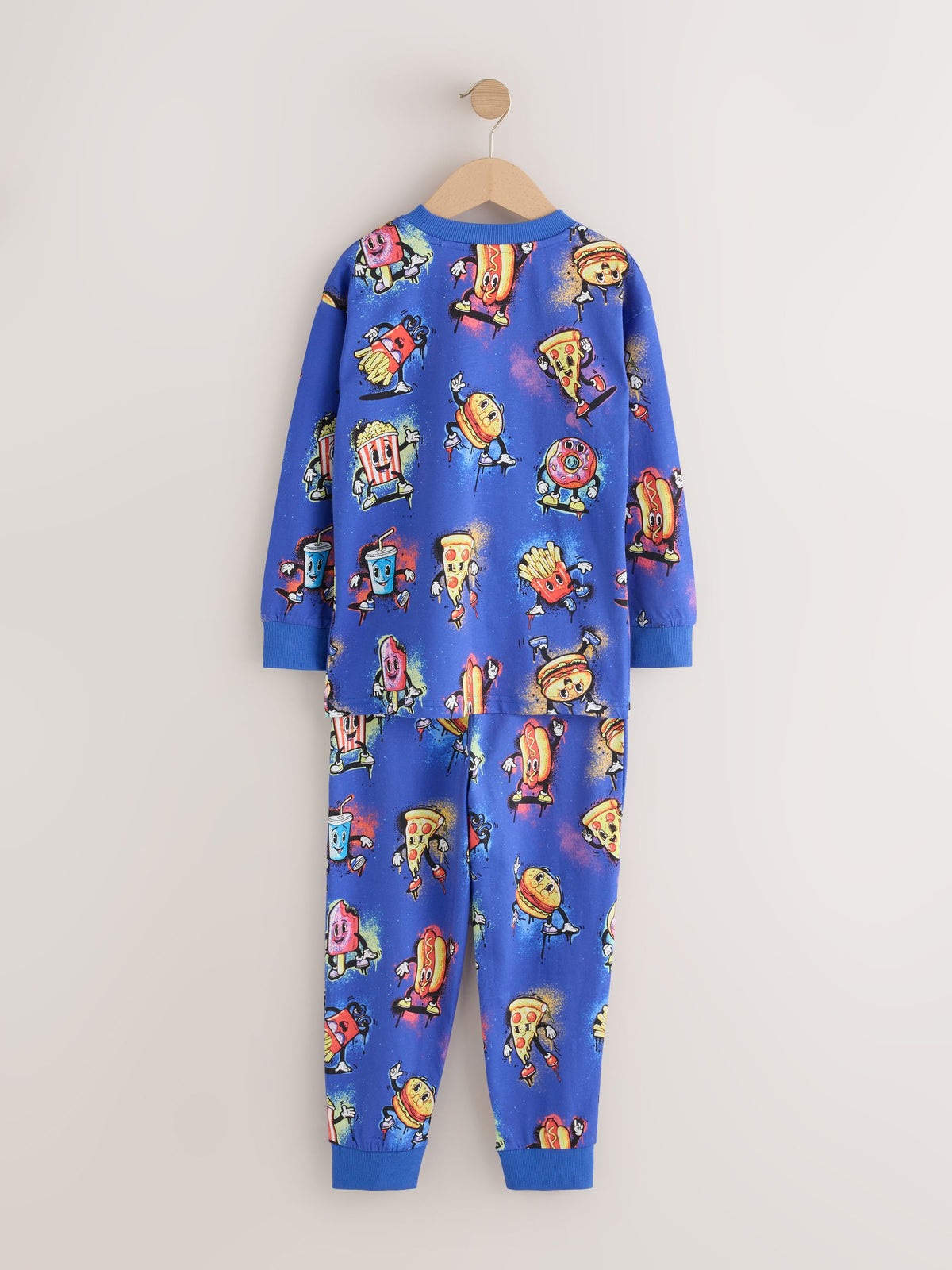 Blue Food Single Jogger Pyjamas (3-16yrs) - image 2